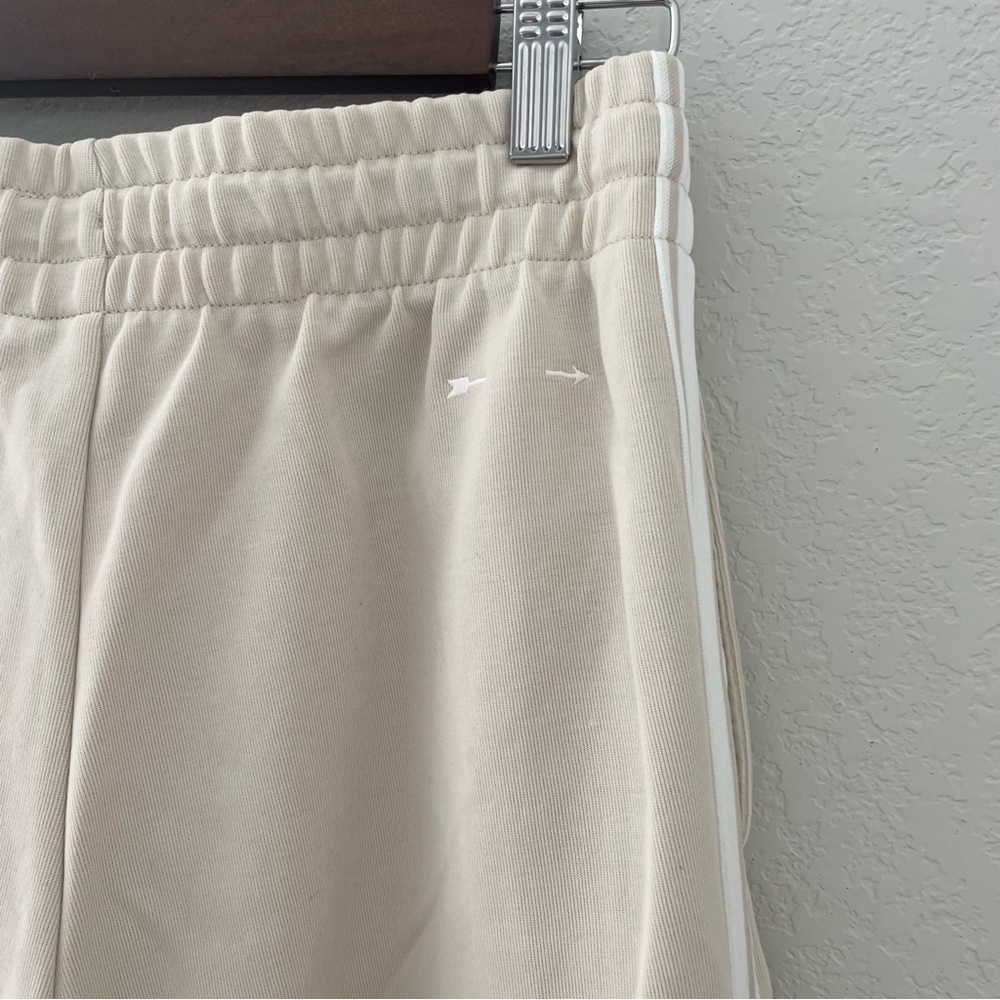 The UpSide Rodeo Franca Wide Leg Track Pants Tan White Small - Picture 6 of 8